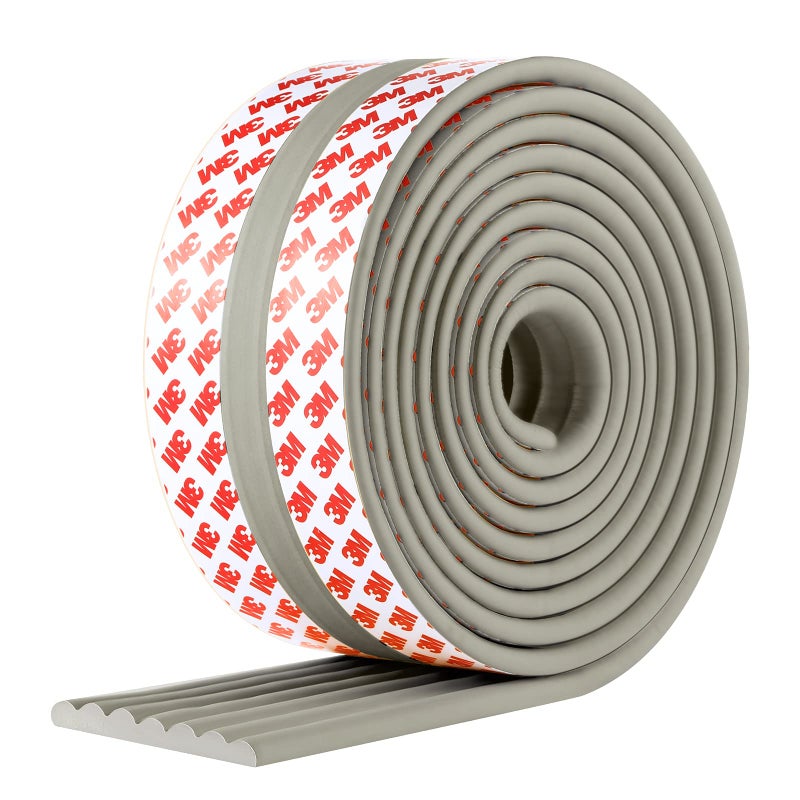 Dovesail Baby Proofing Edge Corner Protector, 16.4 ft Edge Guards Padding with 3M Adhesive, Extra-Wide Soft Rubber Foam Padding, Furniture,Sharp Edge Safety Corner Edge Bumper Guard-Gray - Image 1